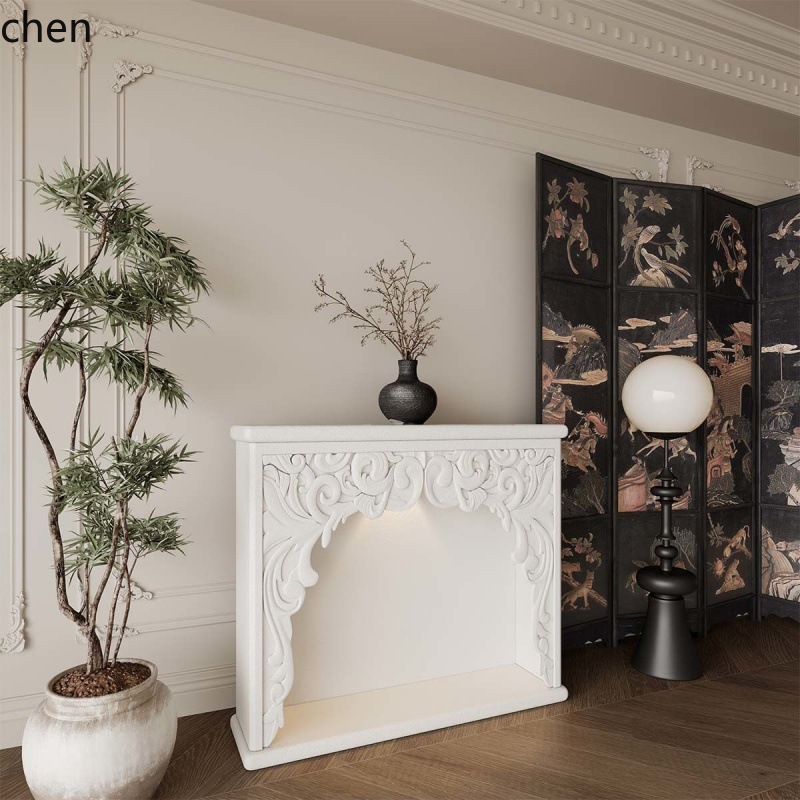 Photography Lighting Style - Meuble de salon sculpté style crème