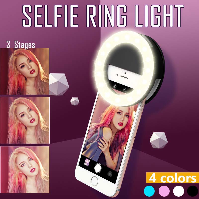 Photography Lighting Effects - Anneau lumineux LED avec chargeur USB,